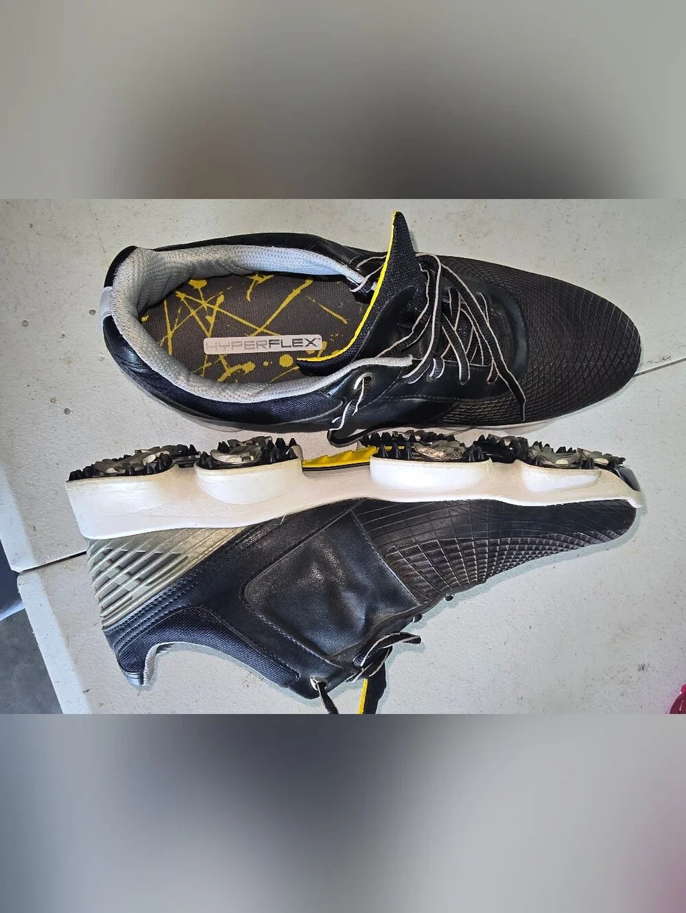 FootJoy Hyperflex 2.0 FTF black soft-spike golf shoes (model #51046) Sz 12